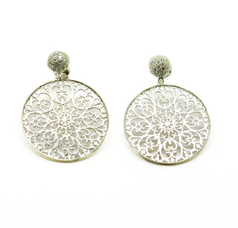 SOLD - ON SALE round filigree earring 7