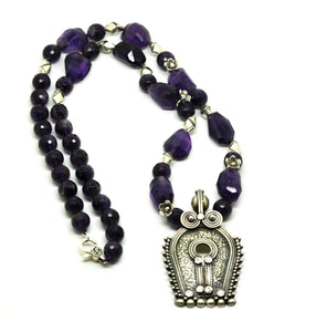 SOLD - NEW Tribal Amethyst Necklace