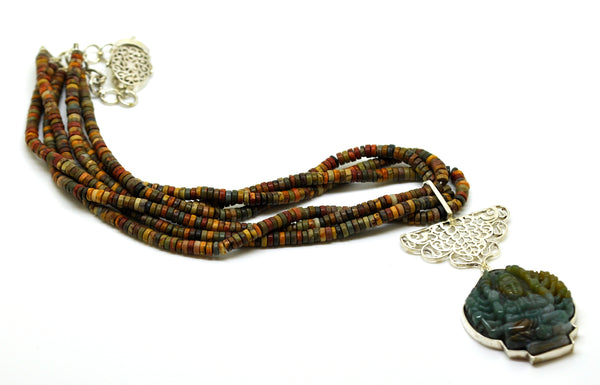 SOLD - Buddha filigree necklace