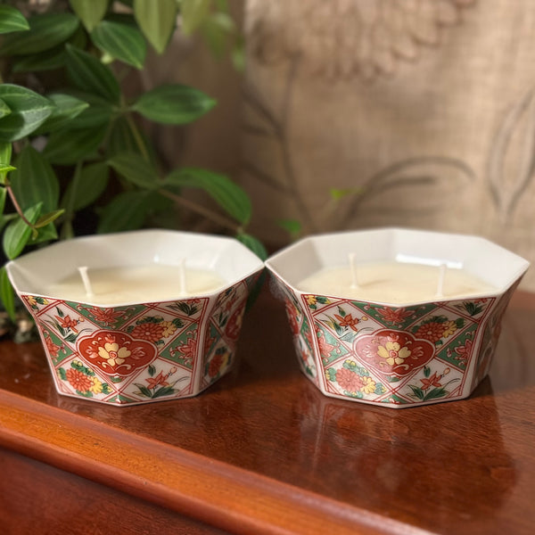 Red, Green and Yellow Flower Bowls