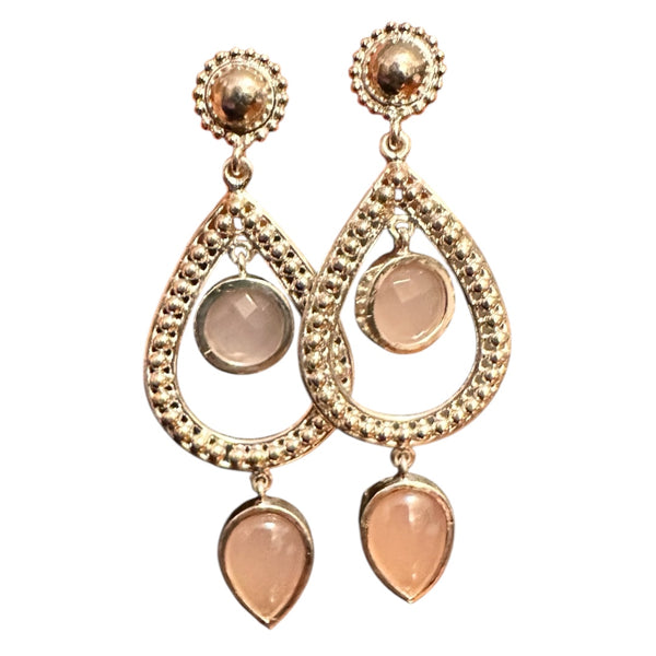 NEW - Pink Chalcedony earring