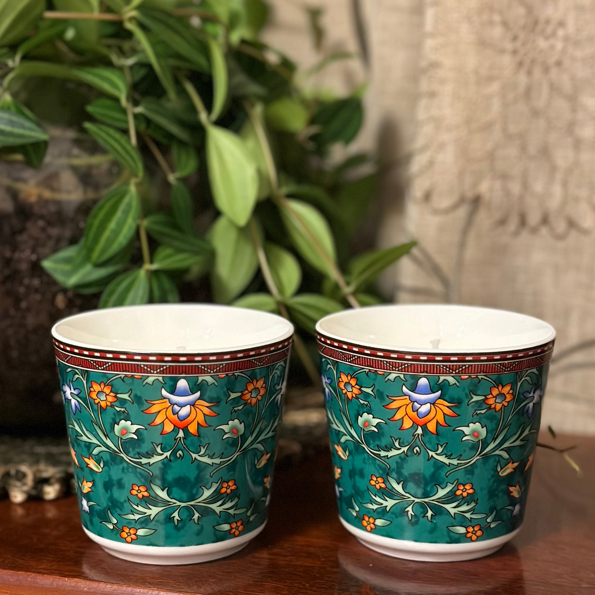 Green Tea Cup Candles