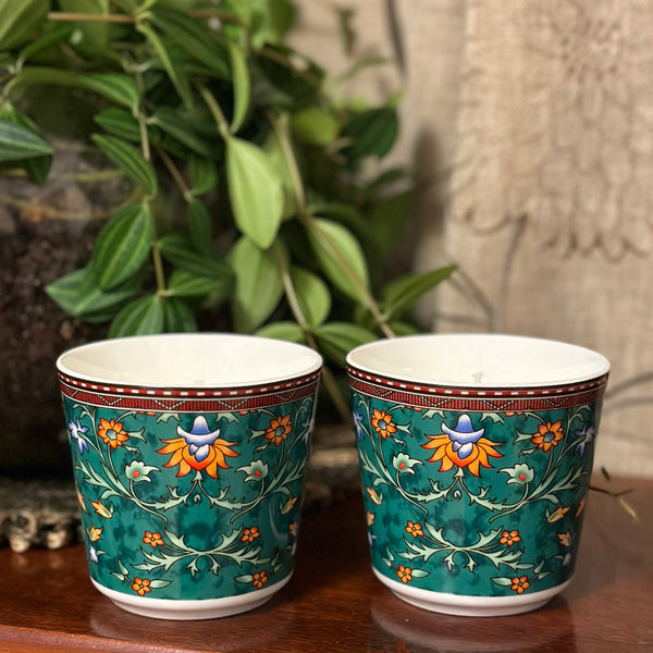 Green Tea Cup Candles