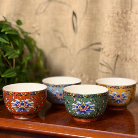 Chinese tea cup candles