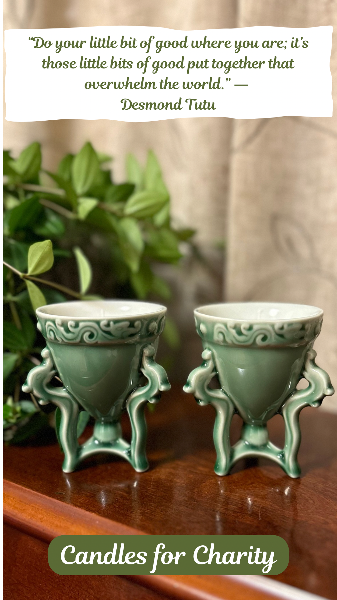 SOLD - Chinese Tea Cup Candles