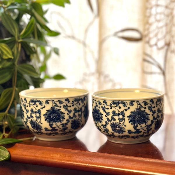 Blue Floral Oriental Bowl