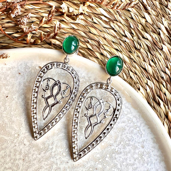 NEW - Green Onyx Ajourè earrings