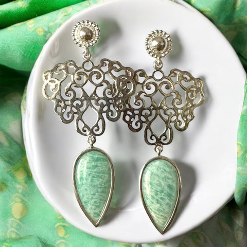 NEW - Amazonite earring