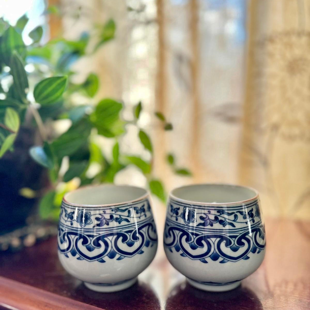 Blue and Grey Tea Cup Candles