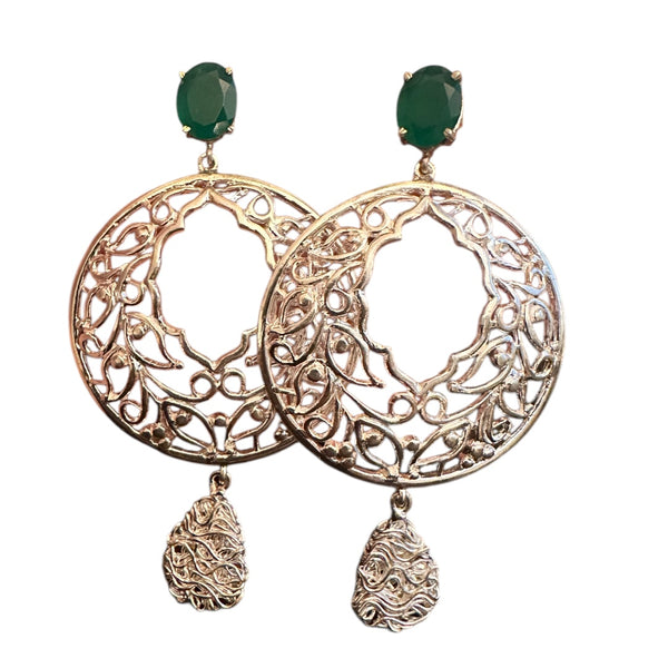 NEW - Green Onyx earring