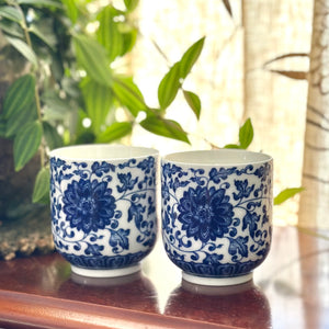 Blue and White Flower Tea cups