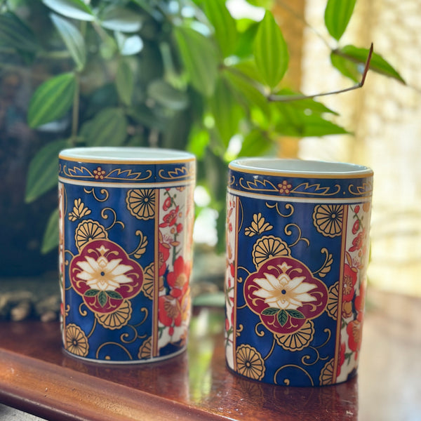Blue Vintage Design Tea Cups