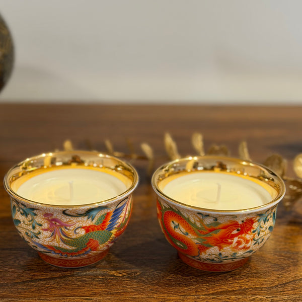 Dragon and Phoenix - Gold Plated Bowls