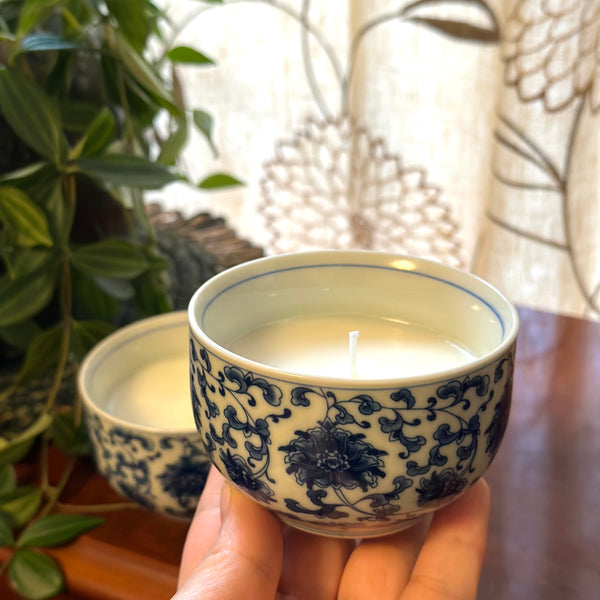 Blue Floral Oriental Bowl