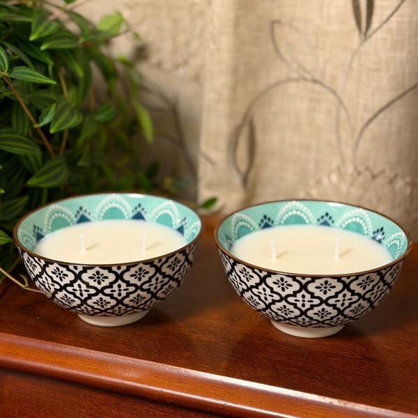 Black and White design - Large Bowl Candles