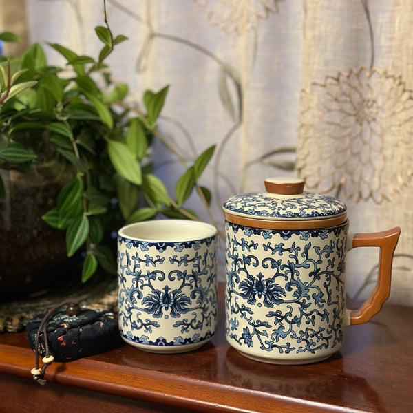 Candle & Tea Cup Set - Blue