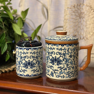 Candle & Tea Cup Set - Blue
