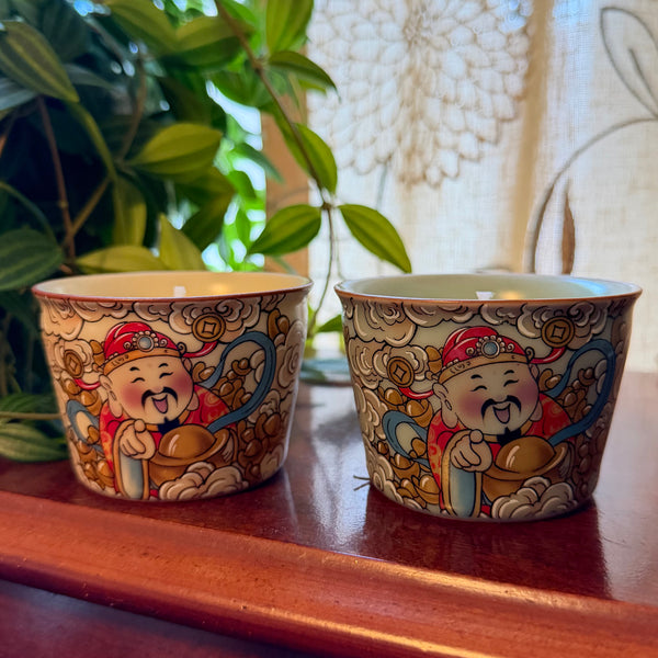 God of Wealth Tea Cup Candles