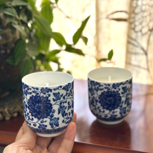 Blue and White Flower Tea cups