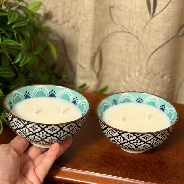 Black and White design - Large Bowl Candles