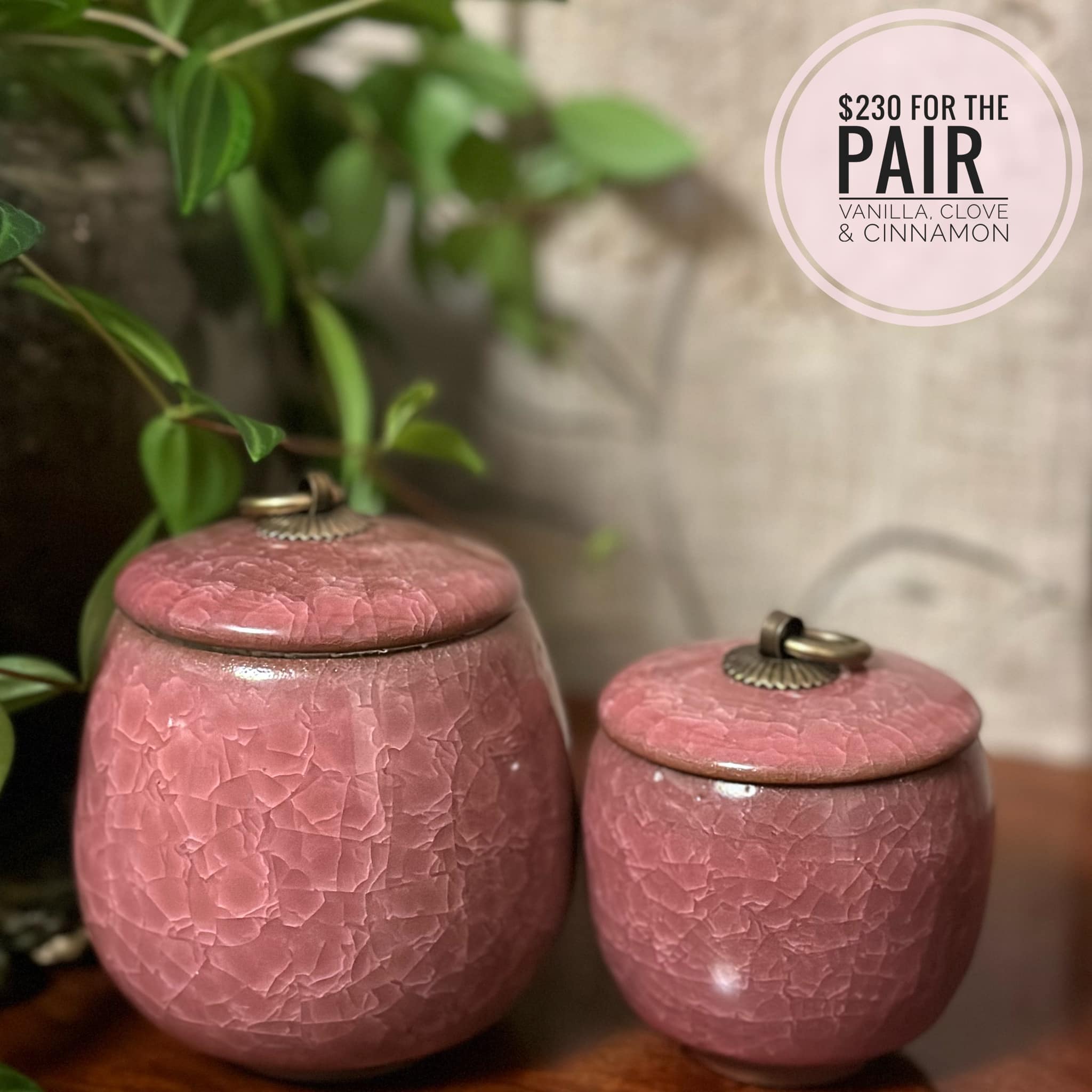 Pink Ceramic Jar Candles
