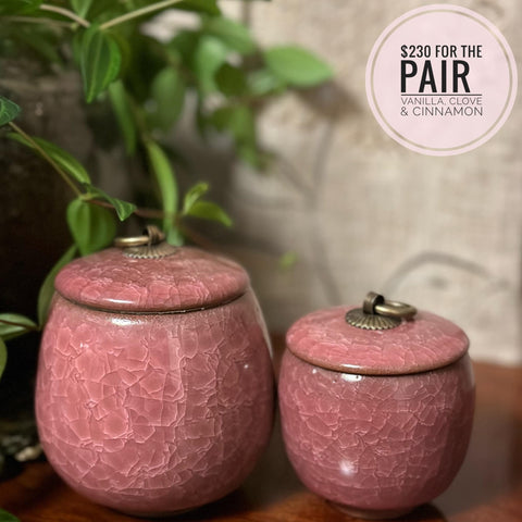 Pink Ceramic Jar Candles