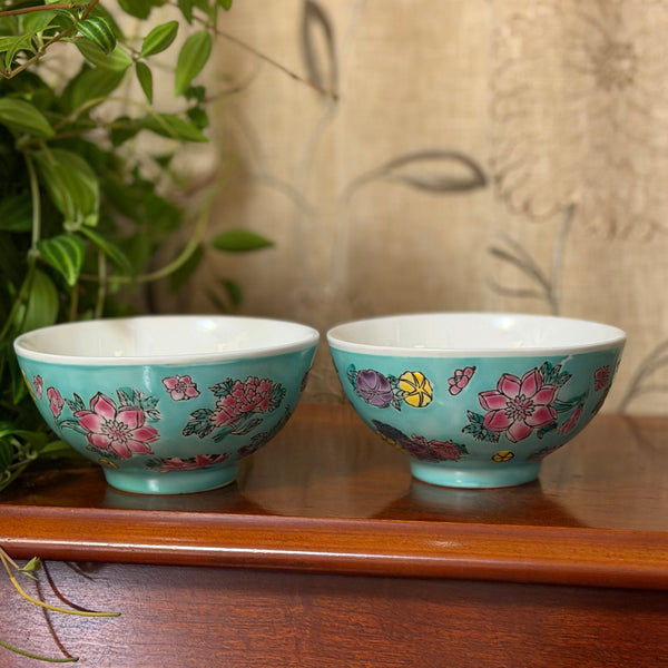 Teal Bowl Candles