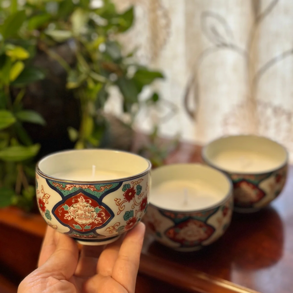 SOLD - Floral Cups, Set of Three