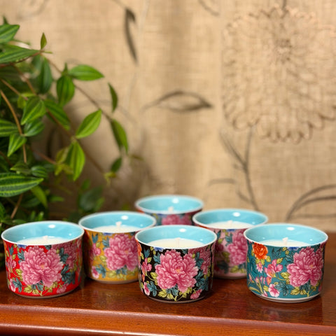 Flower Miniature Tea Cups - set of 6