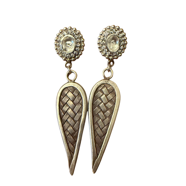 Silver Woven Earring 2