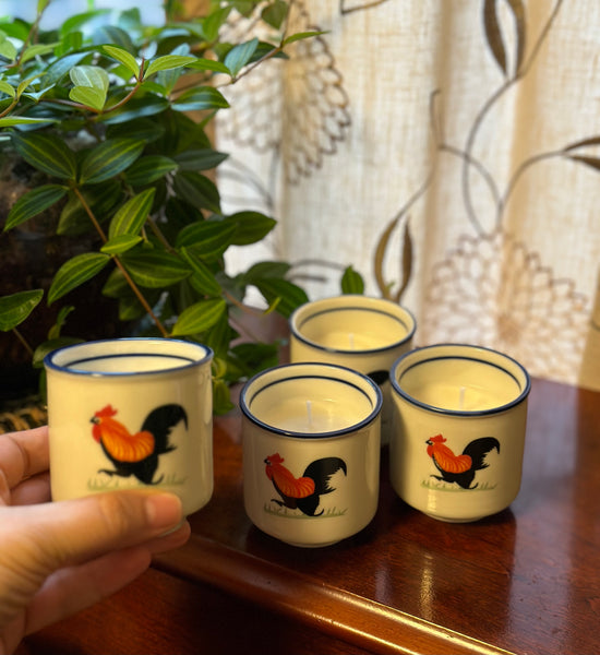 Rooster Tea Cup Candles