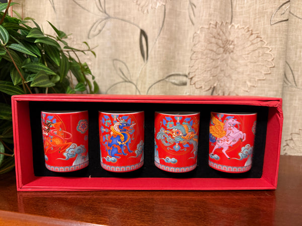 Red Tea Cup Candles