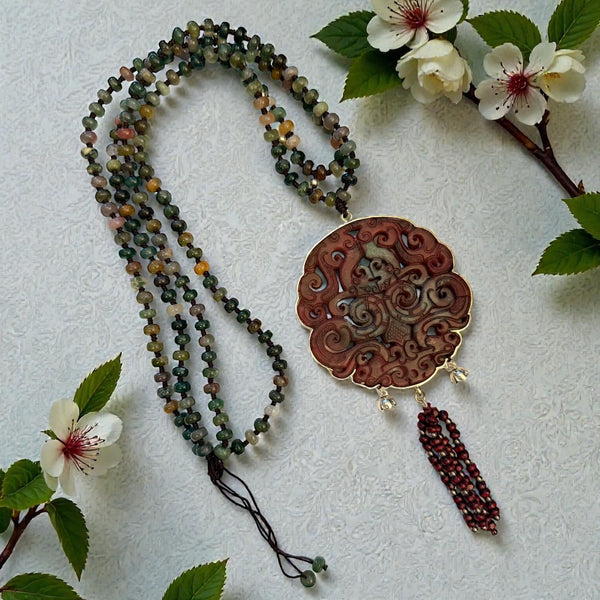 Carved Jade Necklace