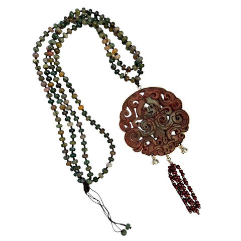 Carved Jade Necklace