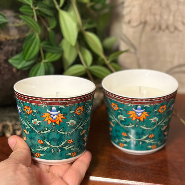 Green Tea Cup Candles