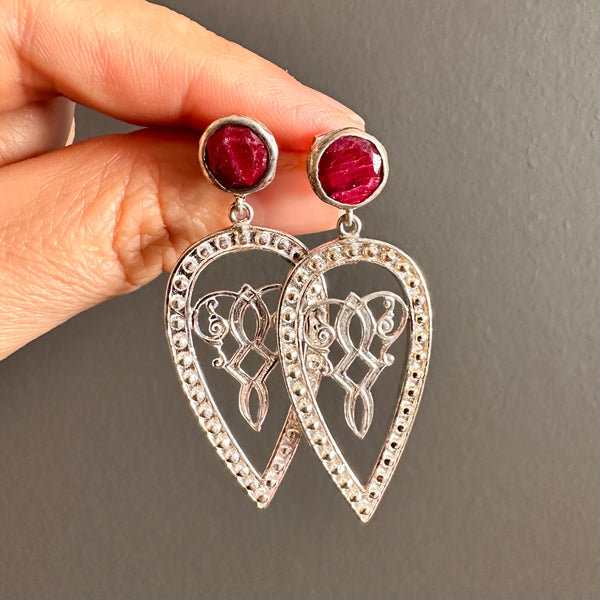 NEW - Ruby Ajourè earrings