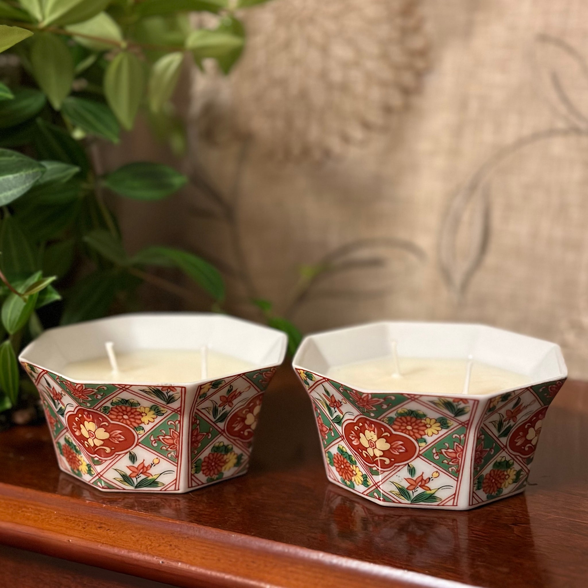 Red, Green and Yellow Flower Bowls