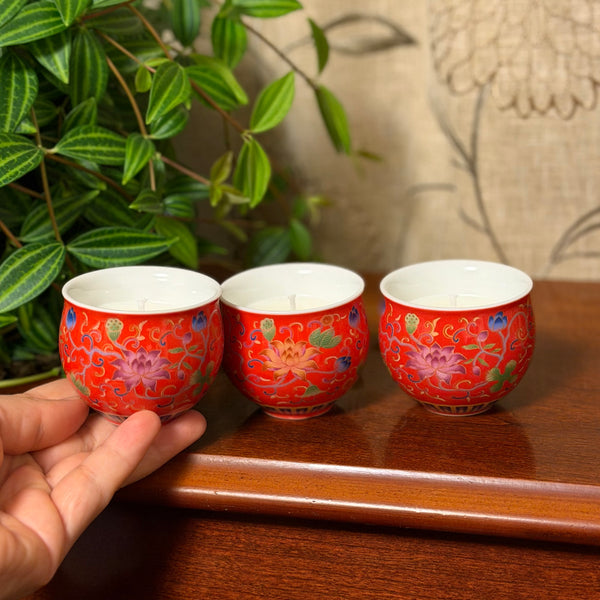 Red Miniature Tea cups
