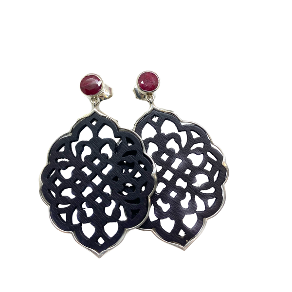 Wood and Sterling with Ruby