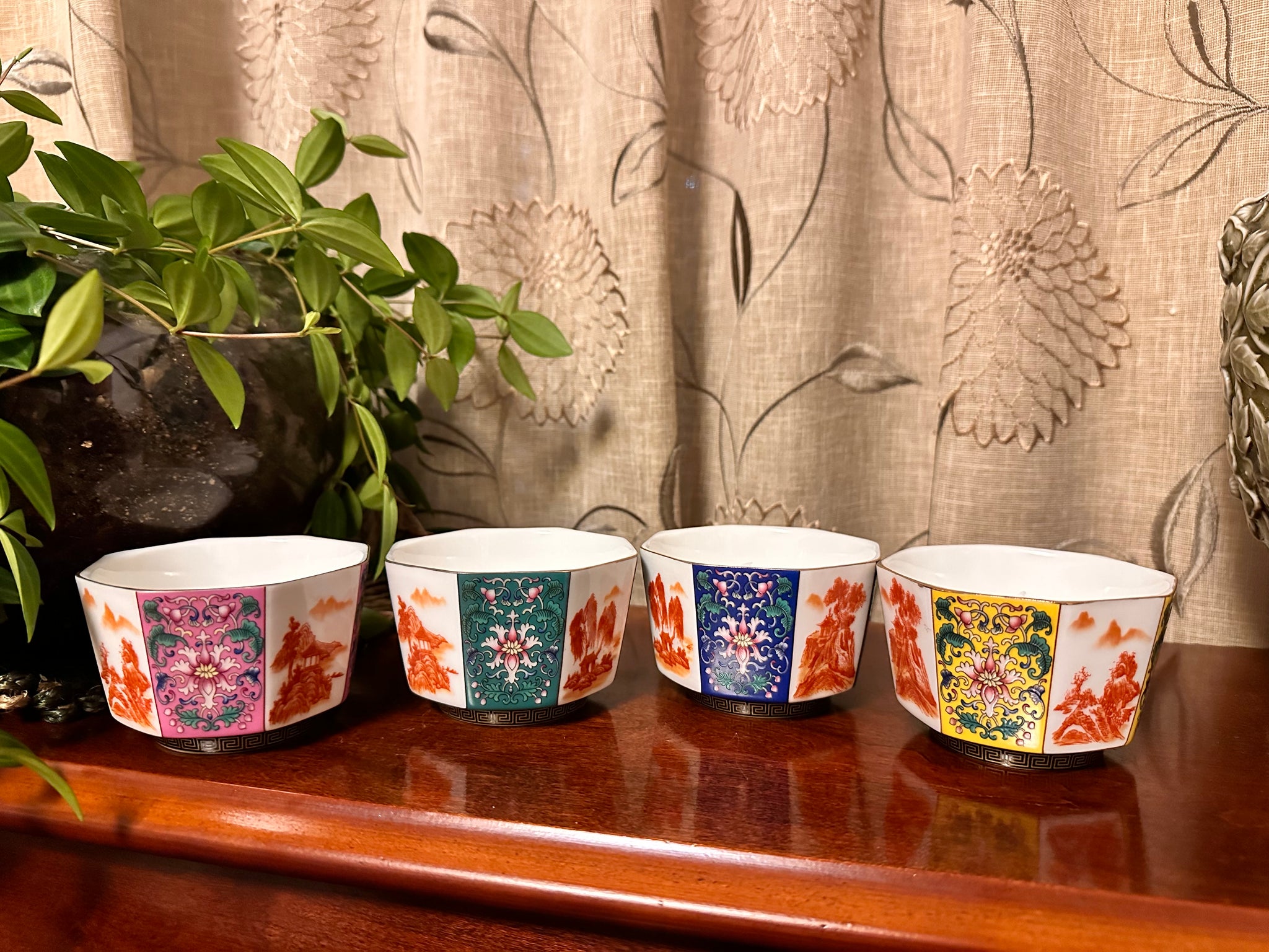 Oriental Bowl Candles Set 1