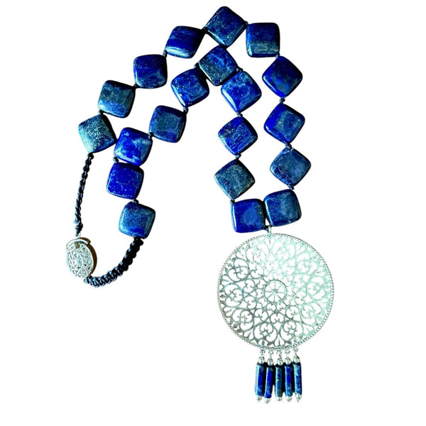 Lapis Lazuli Filigree Necklace