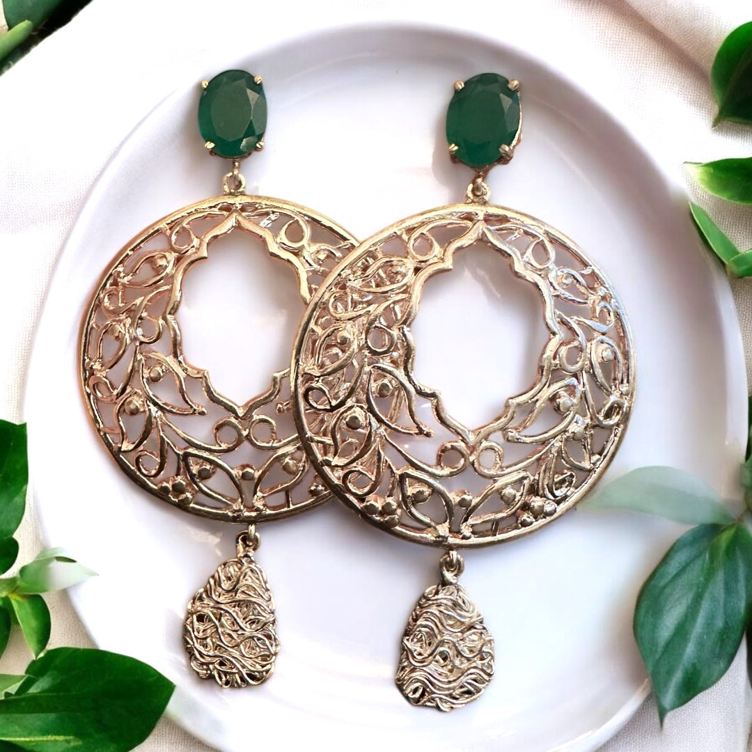 NEW - Green Onyx earring