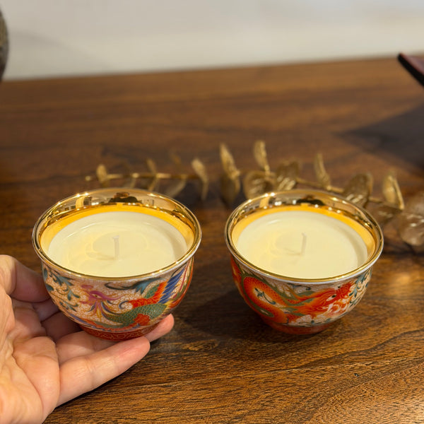 Dragon and Phoenix - Gold Plated Bowls