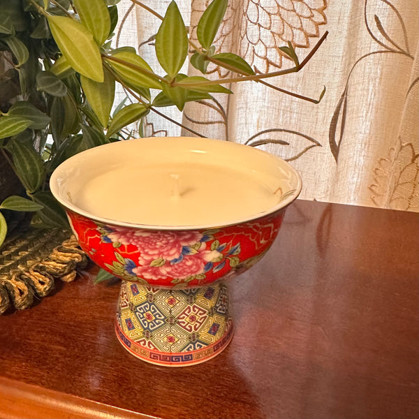 Red Flower Candle with stand