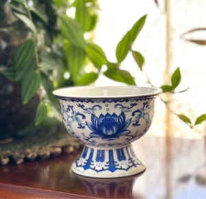 Blue and White Lotus Jar - Small