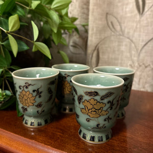 Miniature Tea Cup Candles - Green