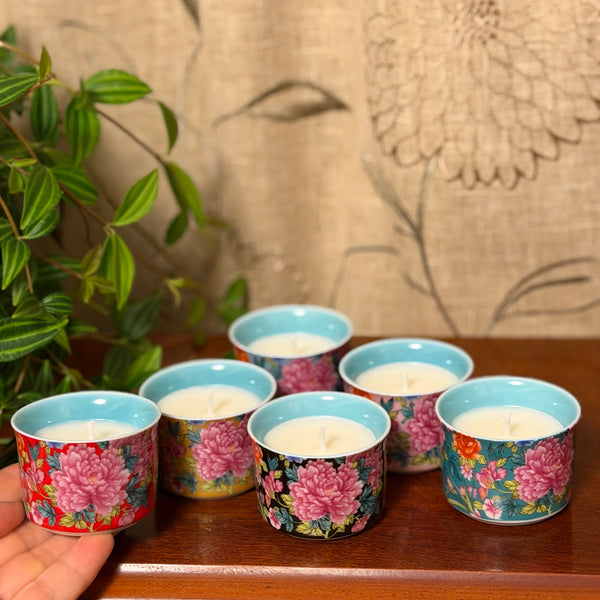 Flower Miniature Tea Cups - set of 6