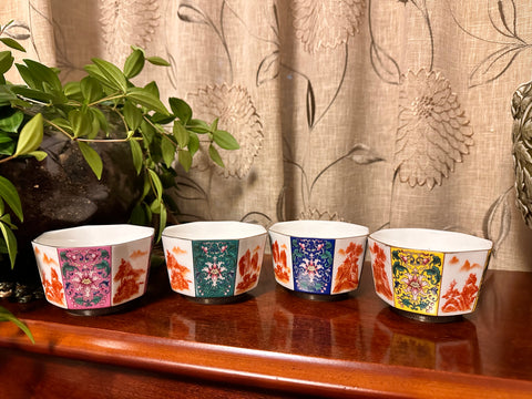 Oriental Bowl Candles Set 2