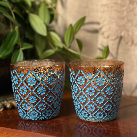 Blue Glass Jars