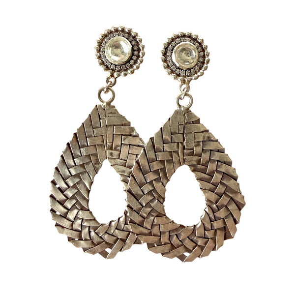 NEW Silver Woven Earring
